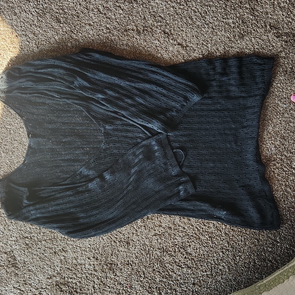 Black knit Swimsuit cover-up